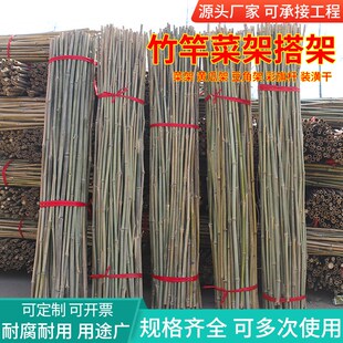 小竹杆爬藤架竹竿菜园搭架豆角黄瓜支架竹篱笆栅栏彩旗杆防腐装饰