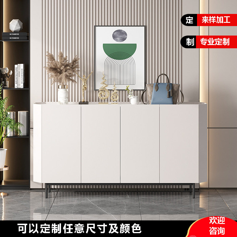轻奢玄关柜客厅简约现代入户门厅意式大理石餐边柜储物装饰柜鞋柜