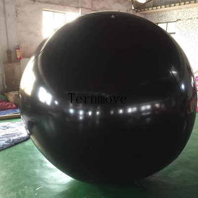 红色黑色2米升空气球落地广告活动展览球空飘pvc helium balloon