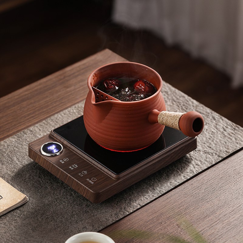 迷你家用室内围炉煮茶套装 西北陶瓷罐罐茶煮茶器侧把茶壶保温炉