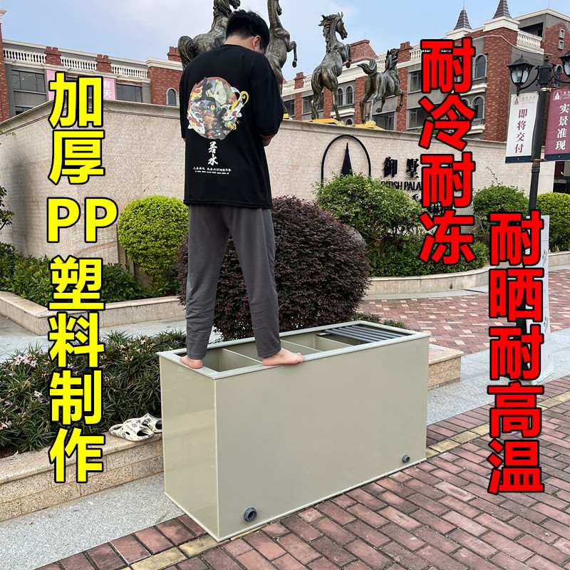 鱼缸上滤干湿分离过滤盒锦鲤缸侧滤过滤器大型鱼池过滤槽带沉淀仓