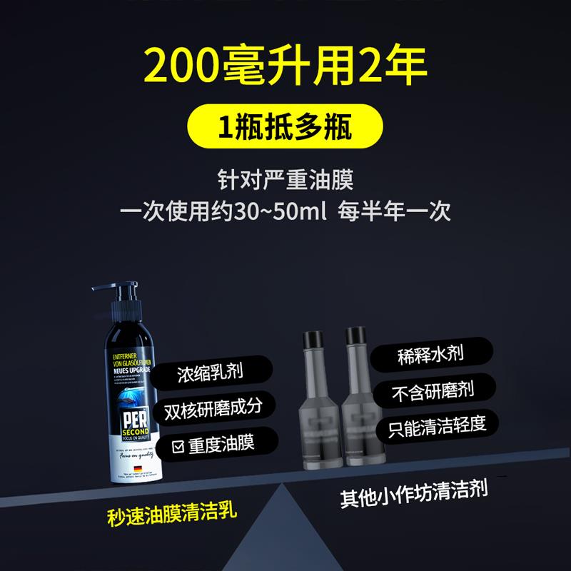 油膜清洁剂汽车前挡风玻璃油膜去除剂除油膜车窗除重度油污清洁乳