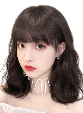 假发女全头头套无痕蕾丝款真发轻薄透气短发波波头整顶卷发假发套