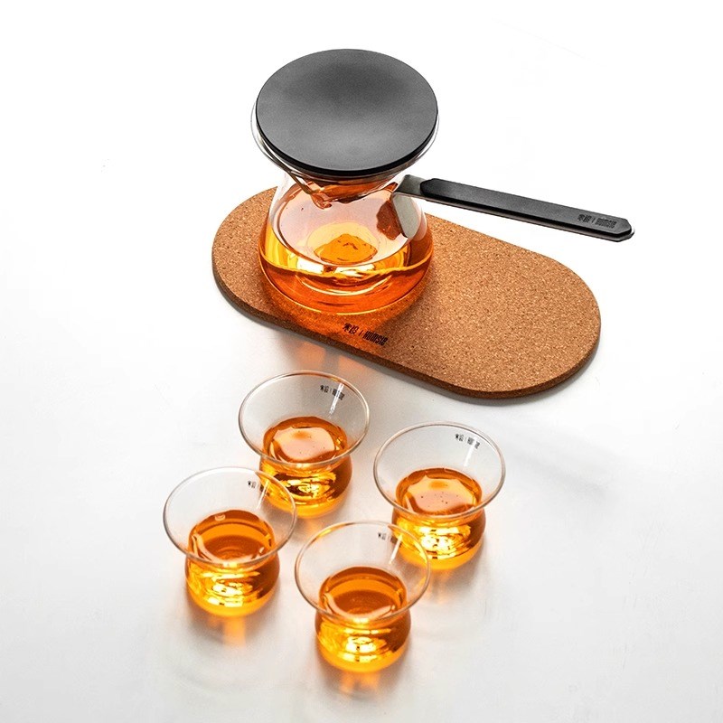 斗笠冲泡壶按压式咖啡壶现磨咖啡过滤壶磁吸泡茶壶家用茶水分离壶
