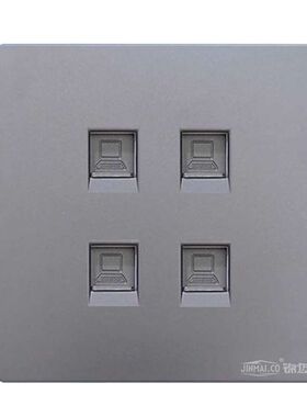 高档四位电脑网线插座面板带超五六类千兆模块孔四口电话网络面板