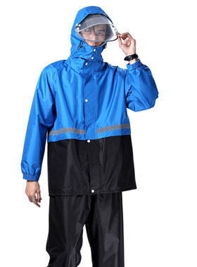 冬季加绒雨衣雨裤套装防水加厚保暖电动车加棉两件式防寒男女防暴