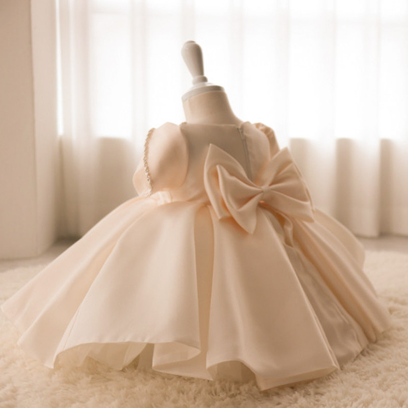 女童一周岁宴礼服女宝宝婴儿夏季洋气抓周钢琴演出公主裙花童高端
