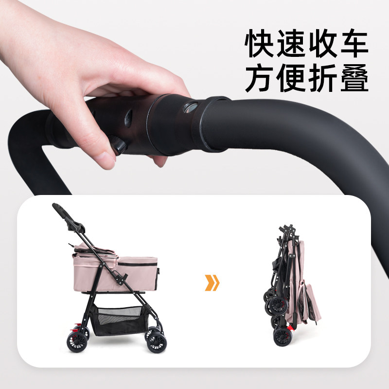 宠物推车轻便可折叠猫咪外出小推车分离狗狗专用小拉车手推车遛狗