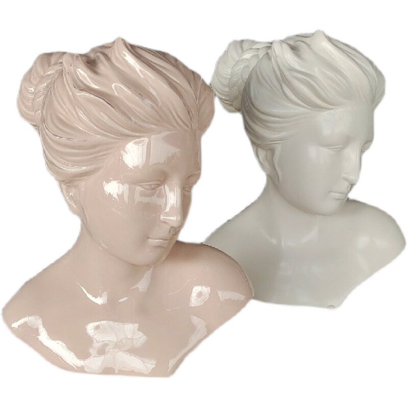 北欧人物雕塑英国少女装饰品石膏像头像摆件衣柜瓷砖陶瓷展厅软装