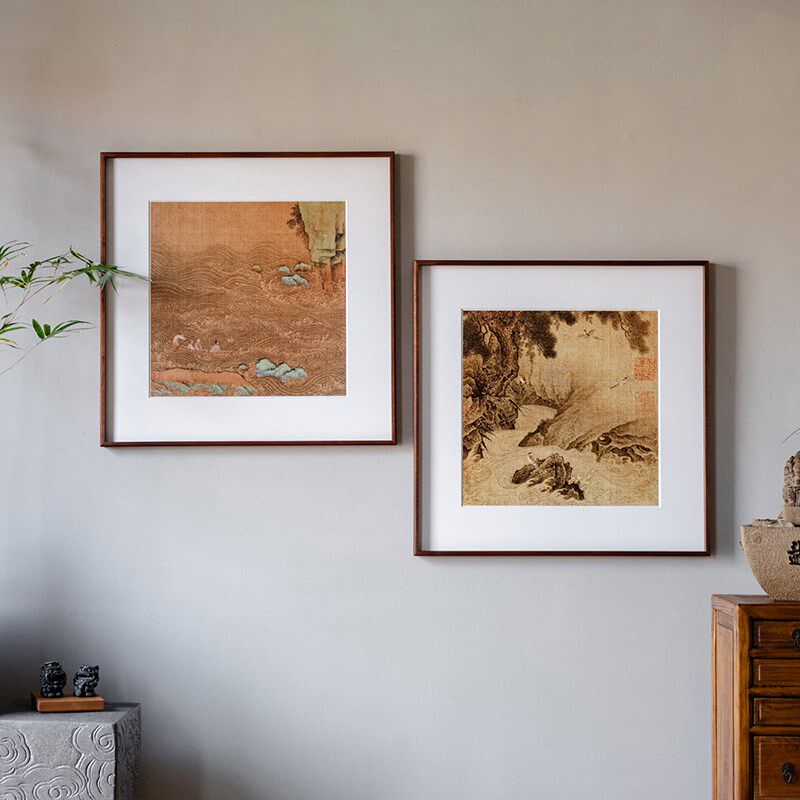 岩璞新中式国画入户玄关客厅沙发背景墙装饰画茶室禅意挂画山鸟画