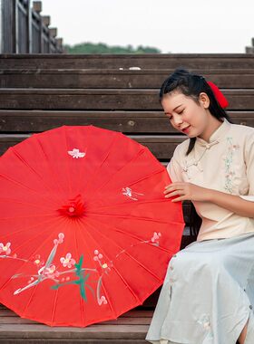 包邮古装油纸伞舞台舞蹈伞旗袍走秀伞中国风成人小孩跳舞演出用伞