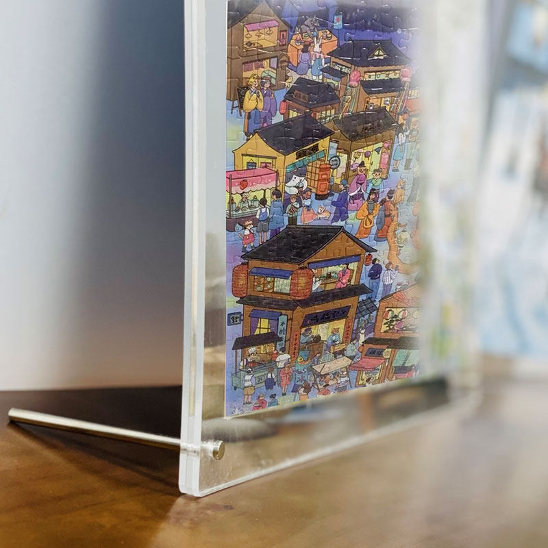 亚克力拼图框2000片花火夜游96*68cm专用2/3层大画框相框定制尺寸