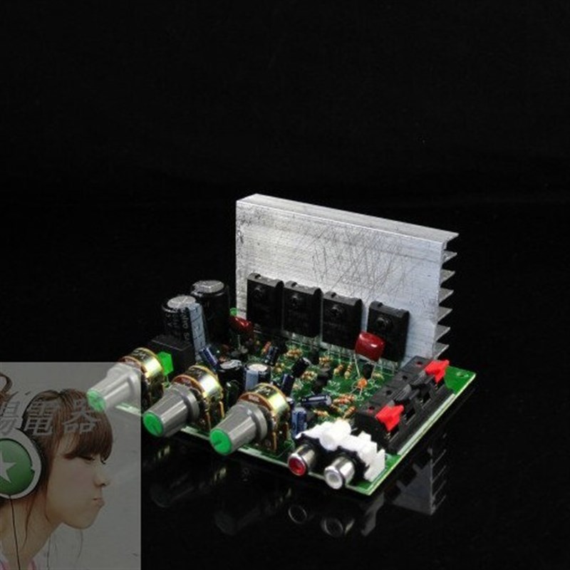 DIY功放板大功率 立体声前后级功放板 4管高低音功放板250W+250W