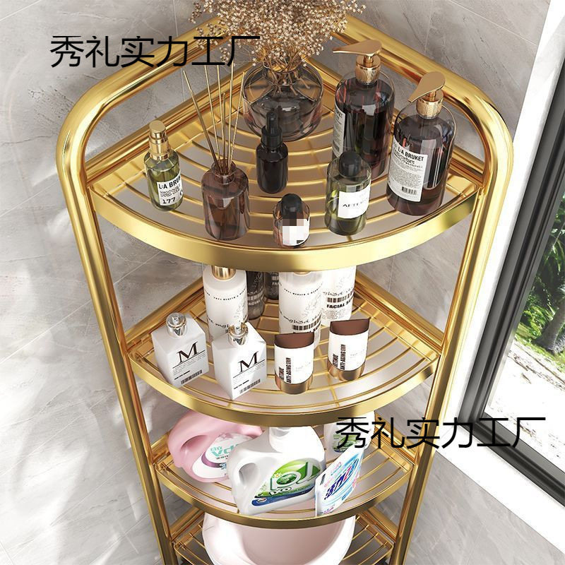 卫生间置物架落地多层厕所收纳各种神器转角洗手间浴室三角脸盆架