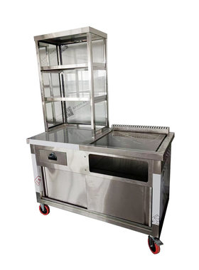 源头工厂铁板烧 Mee stall 不锈钢小吃车