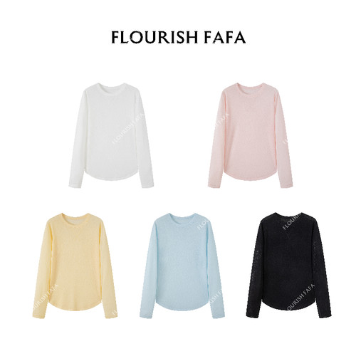 FLOURISH FAFA【冰皮】夏季薄款长袖空调衫打底显瘦微胖