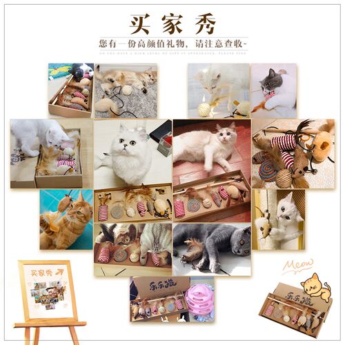 耐咬逗猫棒玩具小猫消耗体力 华元宠具羽毛自嗨磨牙洁齿木天蓼球