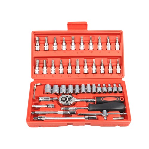 32件套套筒组套套筒扳手火花塞工具组合套装汽修车用工具箱