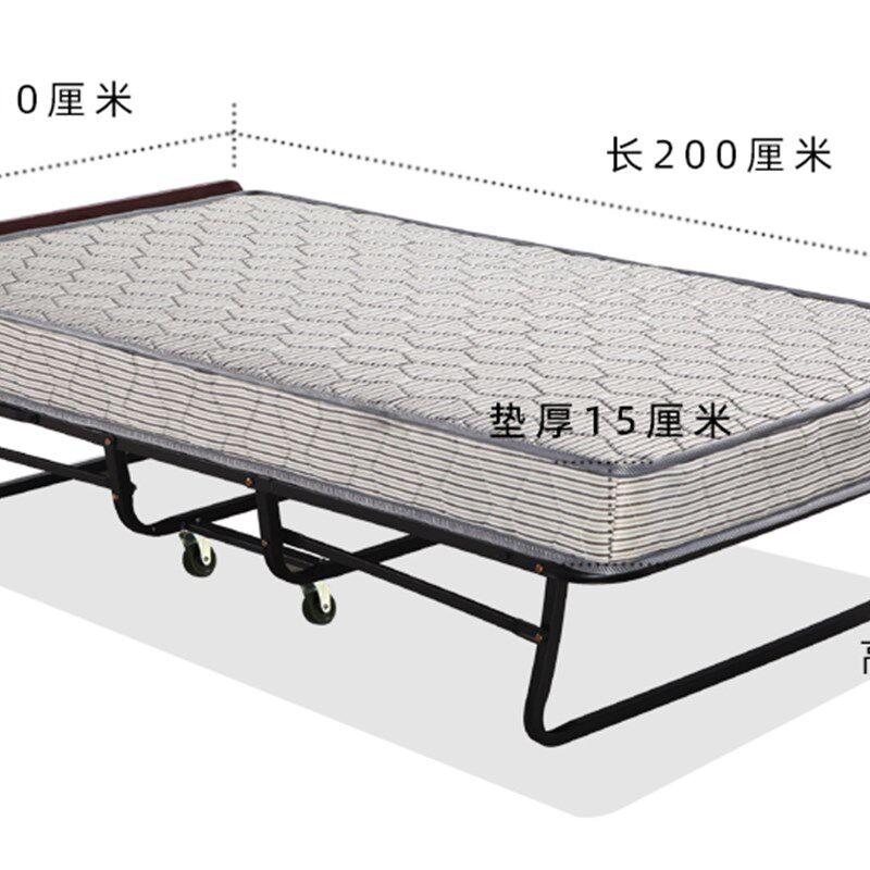 酒店加床折叠床 宾馆加床 可移动折叠床 带轮子 保姆床 1.1米宽