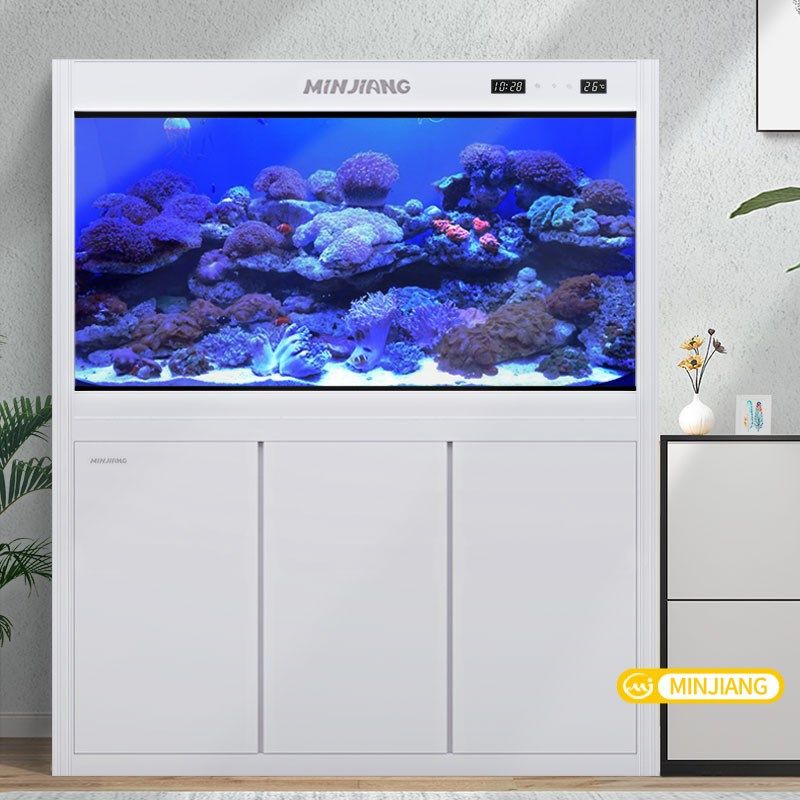 闽江生态鱼缸上过滤水族箱玻璃中大型底过滤金鱼缸长方形1/1.2米