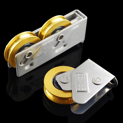 ZS768型铝合金窗滑轮不锈钢壳彩铝推拉门窗滚轮防锈铜轮迪福德