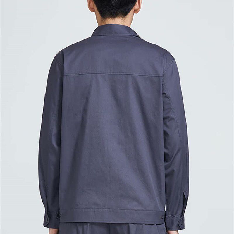 夏天工作服套装男薄款长袖汽修电焊劳保服工地工程服夏装车间厂服