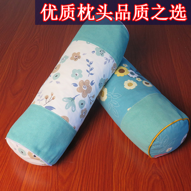 抛光樱桃核圆柱枕头枕芯填充物老粗布枕头颈椎睡眠花草枕护颈颗粒