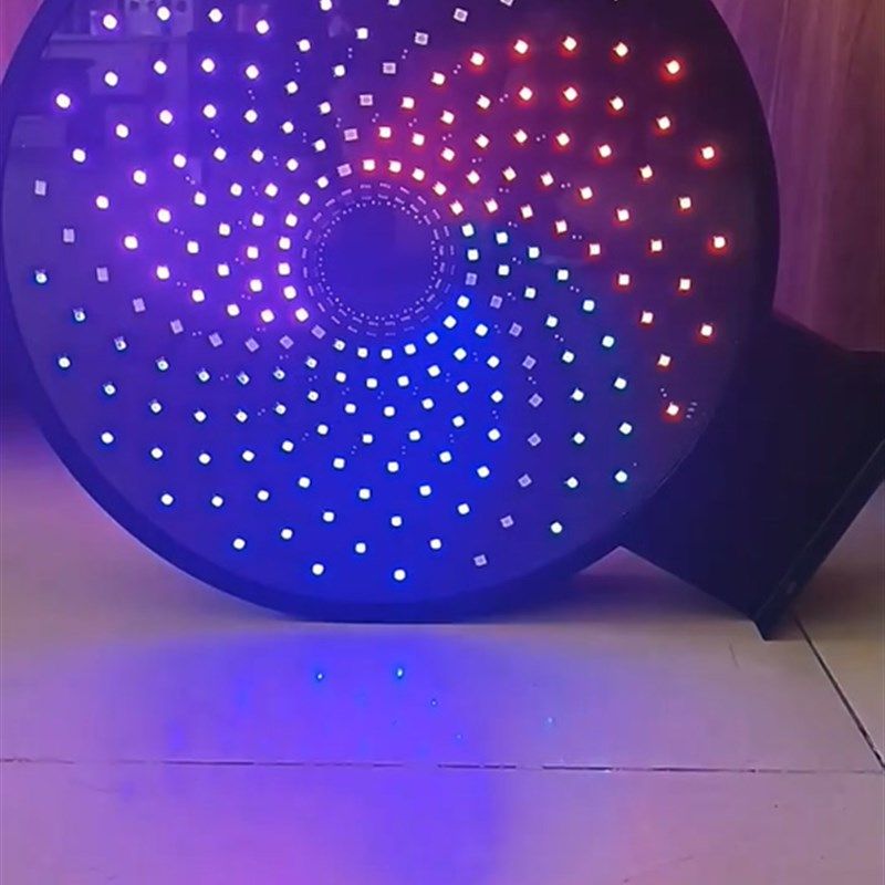 网红发廊美发风车转灯LED理发店专用转灯双面挂墙智能七彩防水