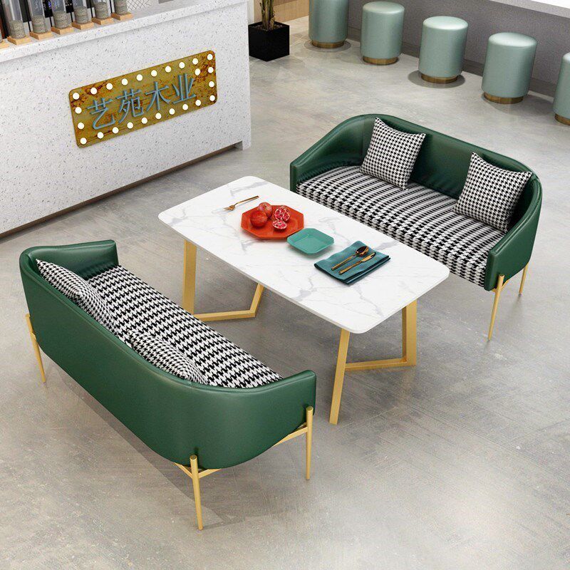 卡座沙发酒吧奶茶店桌椅组合休闲服装店休息区咖啡厅餐桌家用店铺