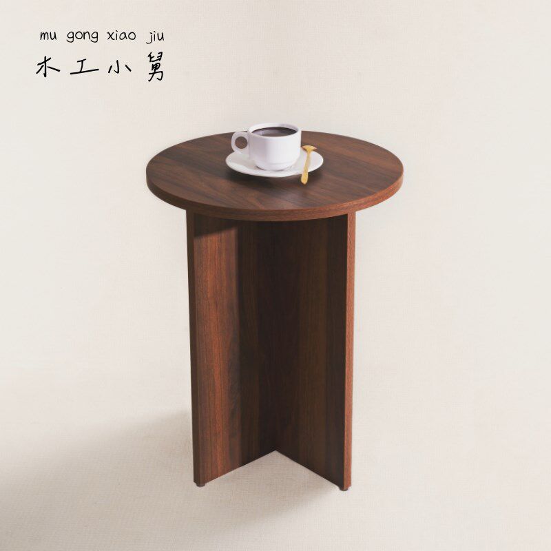 木工小舅 中古边几小圆桌茶几 诧寂风沙发小边桌复古床头柜咖啡桌