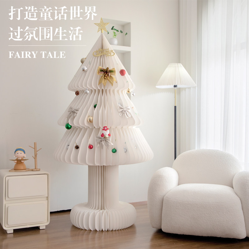 纸阖纸耶诞树家居饰品橱窗商场节庆装饰道具落地摆件创意桌面摆件