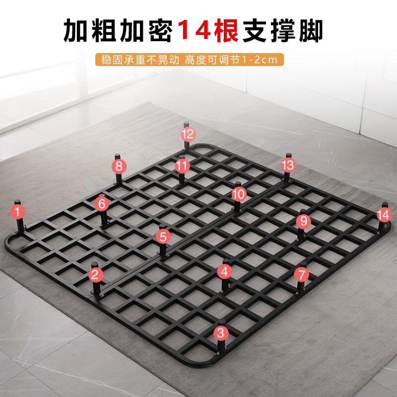 无床头排骨架床架子钢铁架床板支撑榻榻米防潮定制折叠加密1.5米