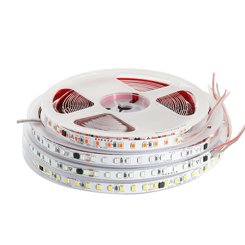 LED灯带条220V贴片自粘超薄高亮防水LED灯条展柜货架线型灯条暖光