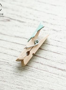 花束卡片夹创意贺卡木质夹子花店工具用品花艺明信片装饰卡通木夹