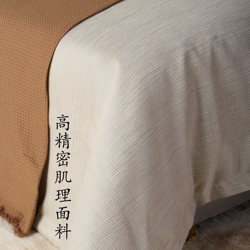 展厅样板间 家具配套床品 意式奶油侘寂风 高端软装床品多件套 咖