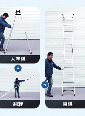 稳耐折叠登高梯两用式双侧人字梯 254CN 255CN 256CN 257CN 210CN