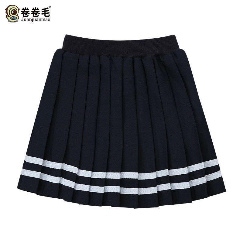 儿童春秋季短裙夏装裙子女童装英伦学院风半身裙小学生校服百褶裙