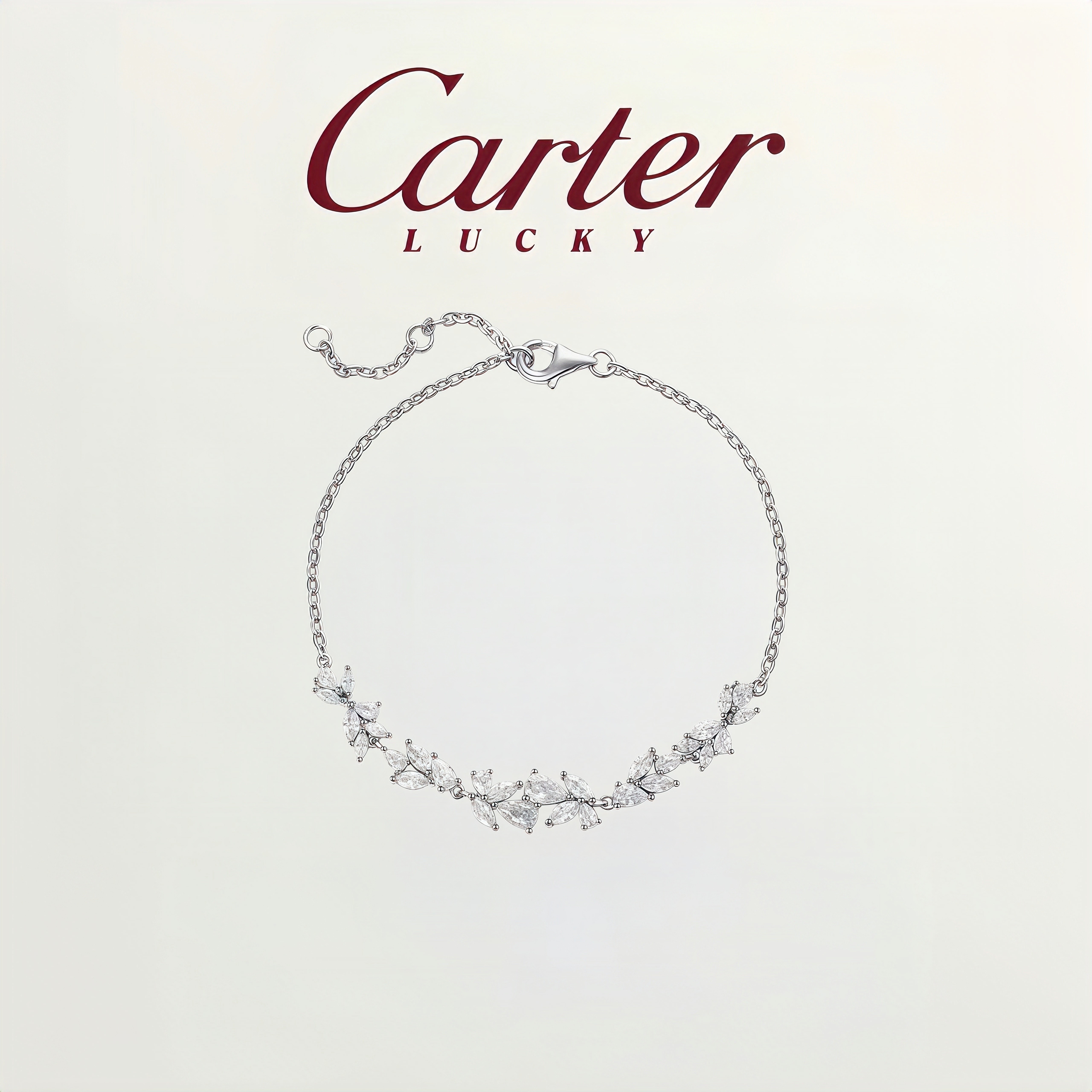 纯银s999紫藤花微笑项链女轻奢风小众情人节锁骨链送女友生日礼物