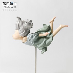 蓝色蜗牛水中秘语-幸福泡泡 摆件家居饰品摆设创意装饰结婚礼物