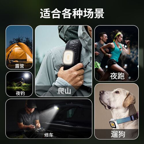 威沃德磁吸头灯随身便携强光超亮工作灯户外钓鱼照明头戴式手电筒