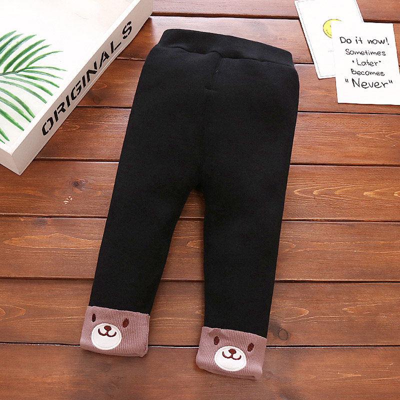 女童加绒加厚打底裤2021新款秋冬装外穿女宝宝儿童洋气保暖棉裤子