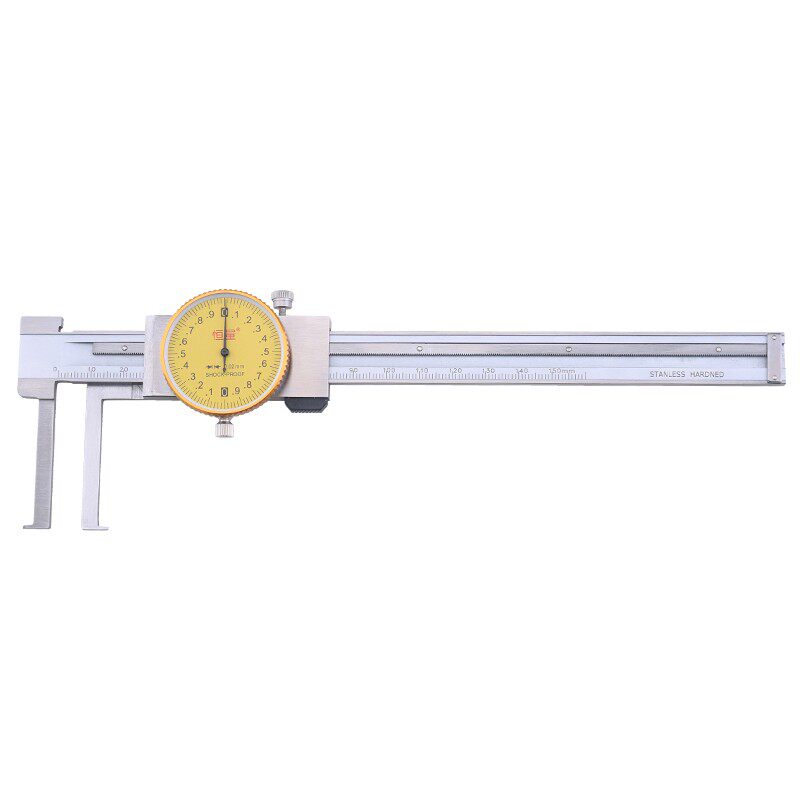 恒量内沟槽带表卡尺内径卡尺10-150/200/300mm0.02刀头长爪带表尺