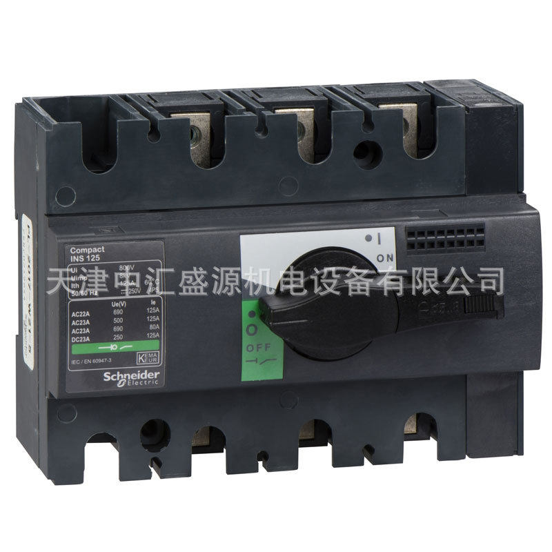 INS125 3P负荷开关125A前连接直接旋转手柄负荷开关28910隔离开关