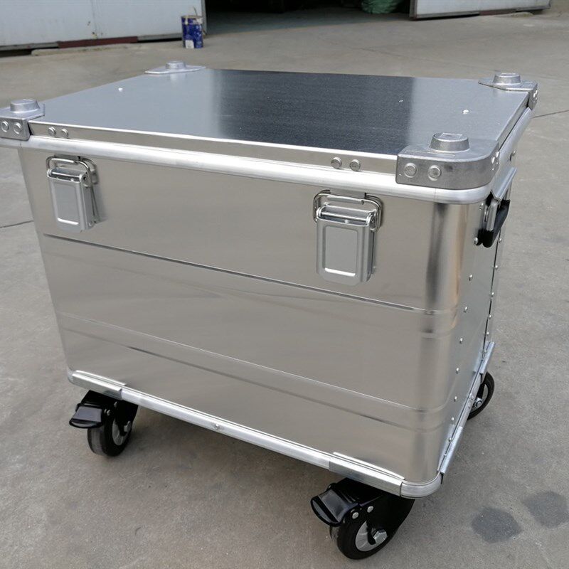 可拆卸重型铝合金箱脚轮五金工具箱五金收纳箱铝合金航空箱脚轮