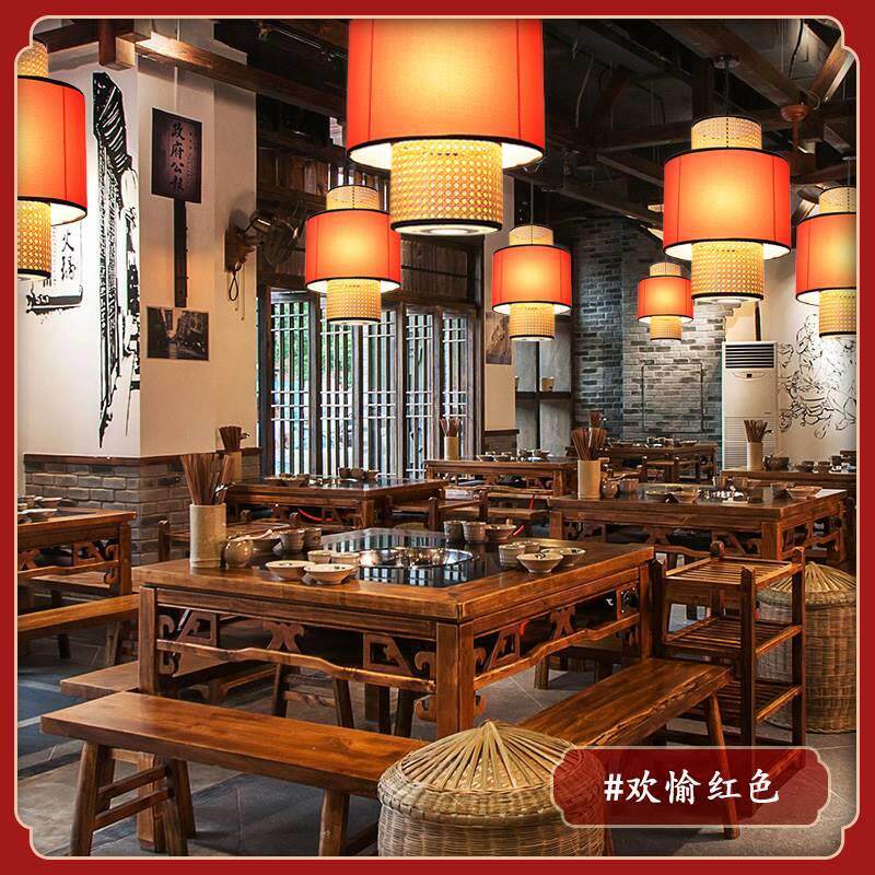 工厂新中式餐厅吊灯火锅店民宿餐饮茶室酒店走廊灯具装饰特色吧台