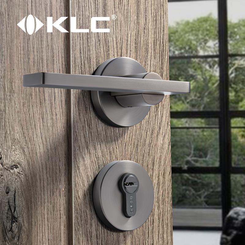 KLC静音门锁室内卧室房门锁简约风格实木门锁具家用通用型把手锁