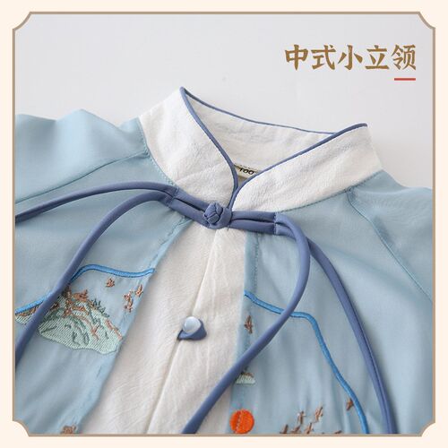 中国风儿童汉服童唐装新中式复古风两件套男童幼儿园古装演出服