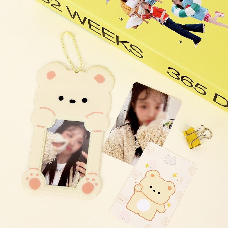 韩国wannathis可爱动物3寸拍立得卡套追星爱豆小卡公交卡背包挂件