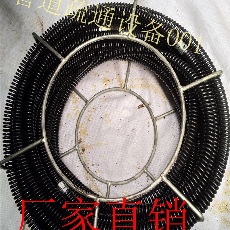 管道疏通机弹簧加密加粗16mm管道下水道疏通器电动工具20米软轴