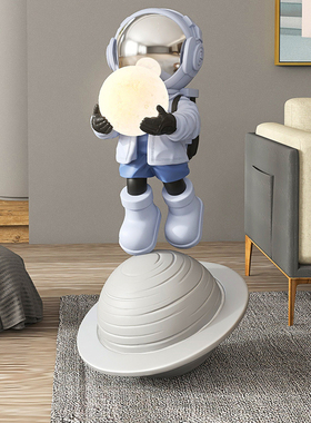 太空人客厅落地摆件家居饰品大型宇航员装饰灯沙发旁雕塑乔迁礼物